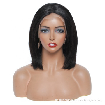 13x4 Brazilian Straight Bob Wig Lace Front pre-plucked Virgin Human Hair Wigs with Baby Hair hd Lace Frontal Wig